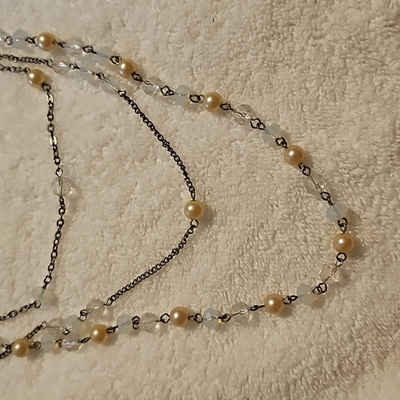 #0017 Triple strand necklace faux? Pearls - Picture 3 of 6